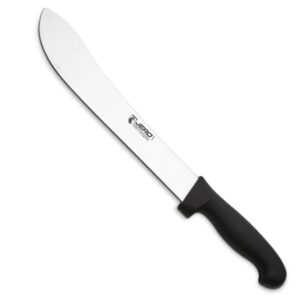 jero professional series 10 inch blade butcher knife - traditional butcher style blade - large easy grip handle - german high-carbon stainless steel blade - made in portugal