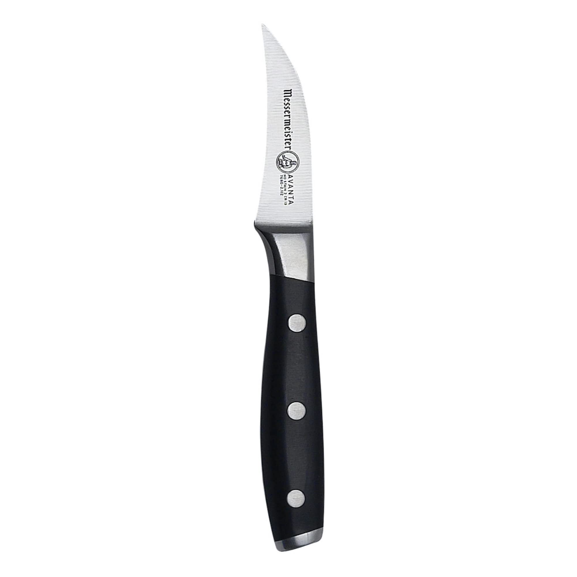 Messermeister Avanta 2.5” Garnishing Knife - German X50 Stainless Steel - Rust Resistant & Easy to Maintain