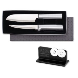 rada two piece knife stainless steel cook’s choice gift set with knife sharpener