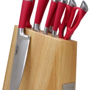 Cuisinart C77SS-11PRDGR 11-Piece Arista Collection Cutlery Stainless Steel Knife Block Set, Red