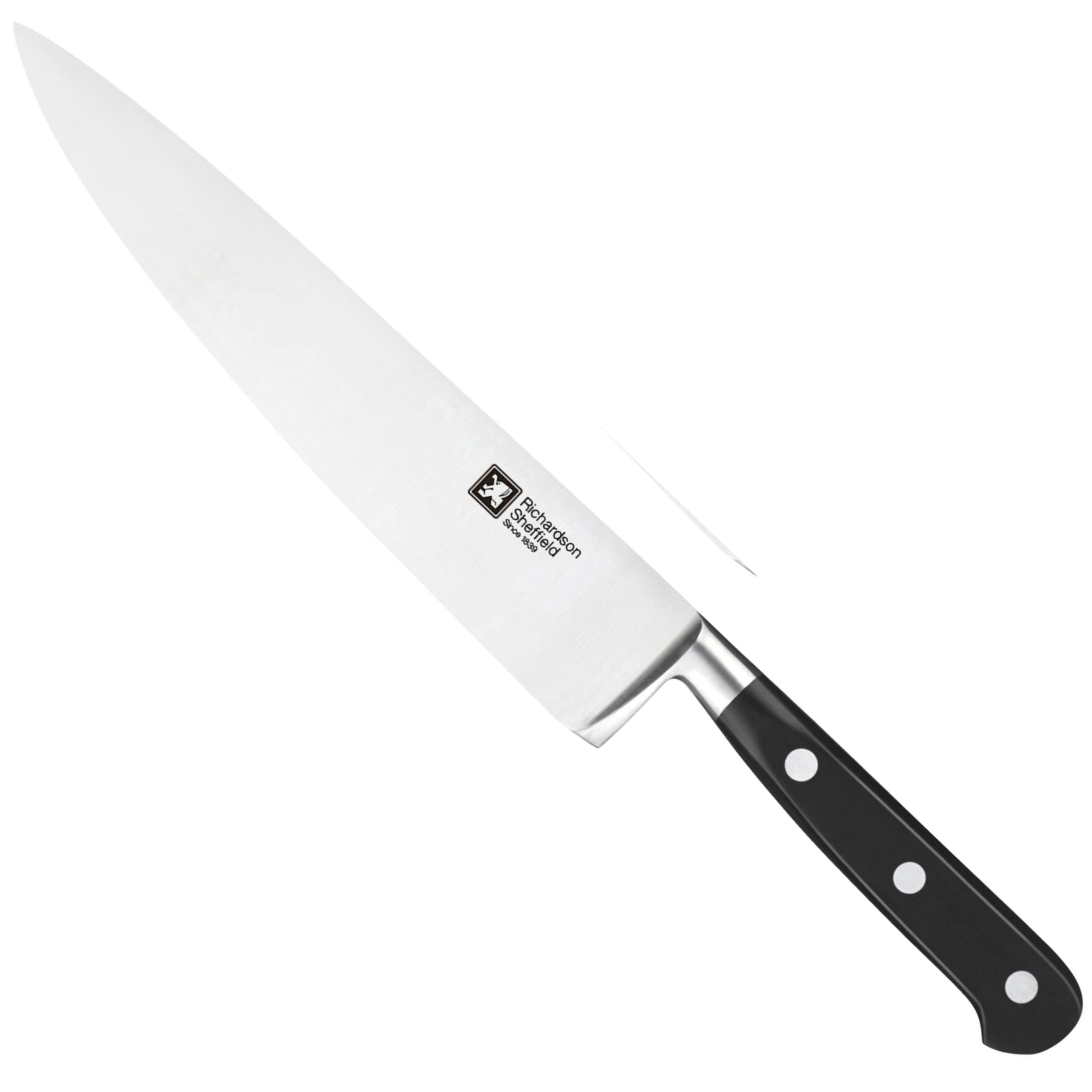 Richardson Sheffield FN195 Origin Professional Chef Knife 8", Stainless Steel, NSF Approved, Silver, Black