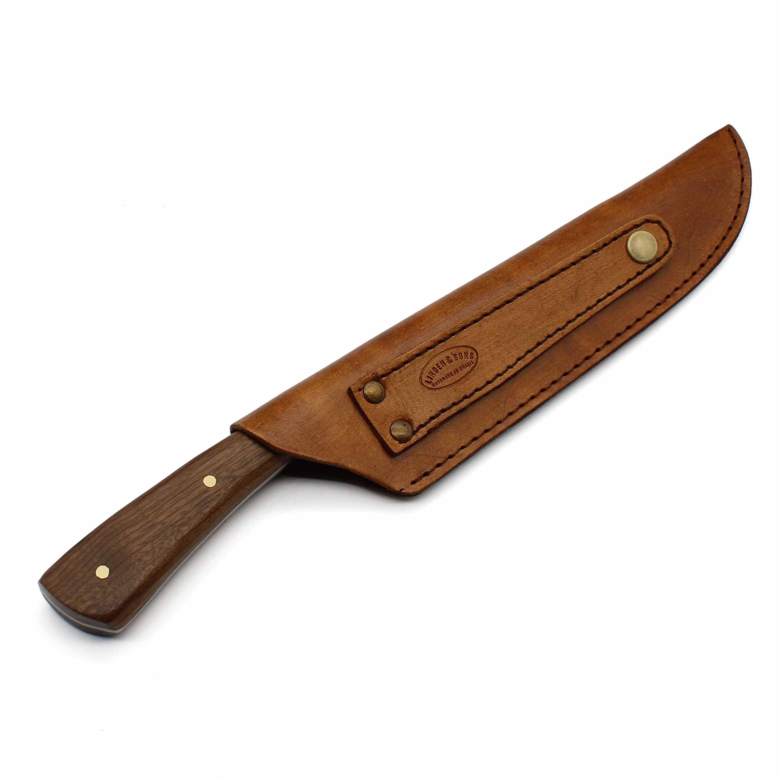 Linden & Sons LINDEN & SONS Chef Knife - 8inch Kitchen Knife - Professional Chef's Knife with Sheath - Handmade in Brazil - Razor Sharp Wooden