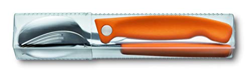 Victorinox Swiss Classic Paring Knife, Fork and Spoon Set Orange 3 piece