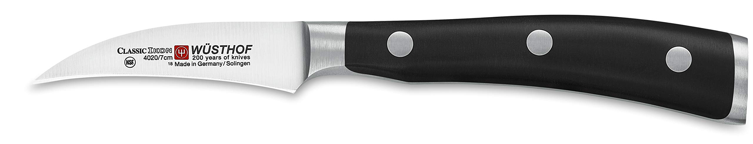 Wusthof Classic Ikon 2-3/4-Inch Bird's Beak Peeling Knife, Black