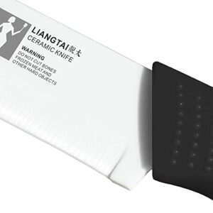 LIANGTAI Ceramic Knife 4 Inch Fruit Knife (Black Handle)