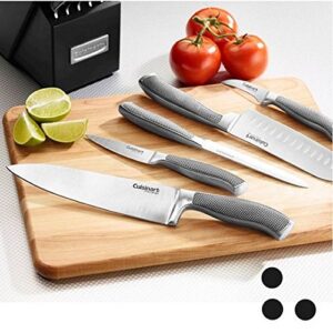 15 Piece Kitchen Knife Set with Block by Cuisinart, Cutlery Set, Graphix Collection, Stainless Steel, C77SS-15P & CTG-00-BCR7 Barrel Crock with Tools, Set of 7