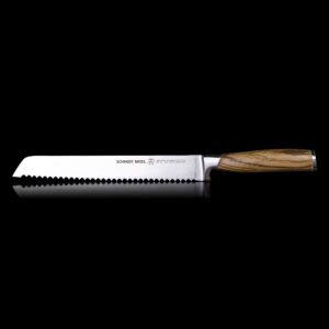 Schmidt Brothers - Zebra Wood, 8.5" Bread Knife, High-Carbon German Stainless Steel Mulitpurpose Kitchen Cutlery