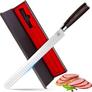 imarku Brisket Knife Carving Knife Slicing Knife Meat Knife 12 Inch, German Ultra Sharp Carving Knife for Meat Brisket Slicing Knife, Long BBQ Knife Gift Box