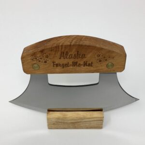 The ULU Factory The Ulu Factory's Alaska Forget-Me-Not State Flower Ulu Knife Set with Chopping Bowl!