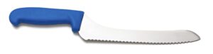 columbia cutlery 9 in. blue offset bread / sandwich knife (single offset bread knife)