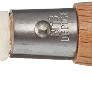 Opinel Stainless Steel INOX Folding Knife, Beechwood Handles, Smaller Sizes No.02 to No.05, Made in France (No.03)