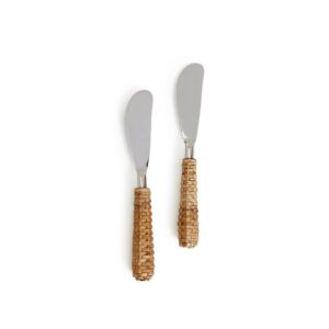 two's company wicker weave set of 2 spreaders on gift card
