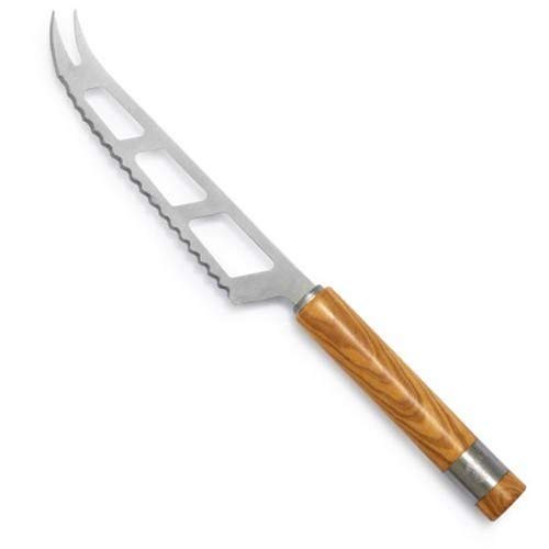 Berard Acero Olive Wood Serrated Cheese Knife With Stainless Steel Blade