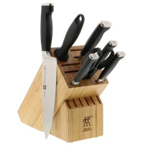 zwilling j.a. henckels twin four star ii 7-piece knife set with block