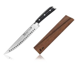 cangshan ts series 1020762 swedish 14c28n steel forged 9-inch carving knife and wood sheath set