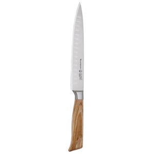 messermeister oliva elite kullenschliff carving knife - 8 inches,brown