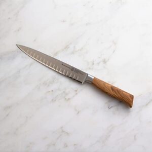 Messermeister Oliva Elite Kullenschliff Carving Knife - 8 Inches,Brown