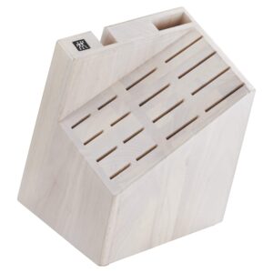 zwilling pro knife block, 18-slot, white