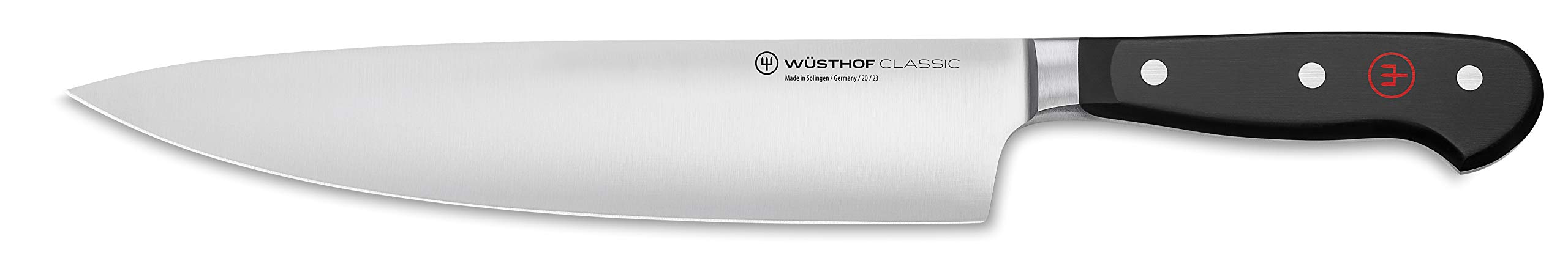 Wüsthof Classic Cook’s Knife, 9-Inch, Demi-Bolster, Black