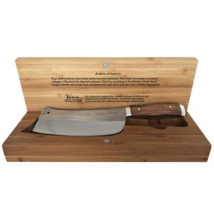 verve culture artisan stainless steel thai chef's knife #2 - authentic hand crafted in thailand