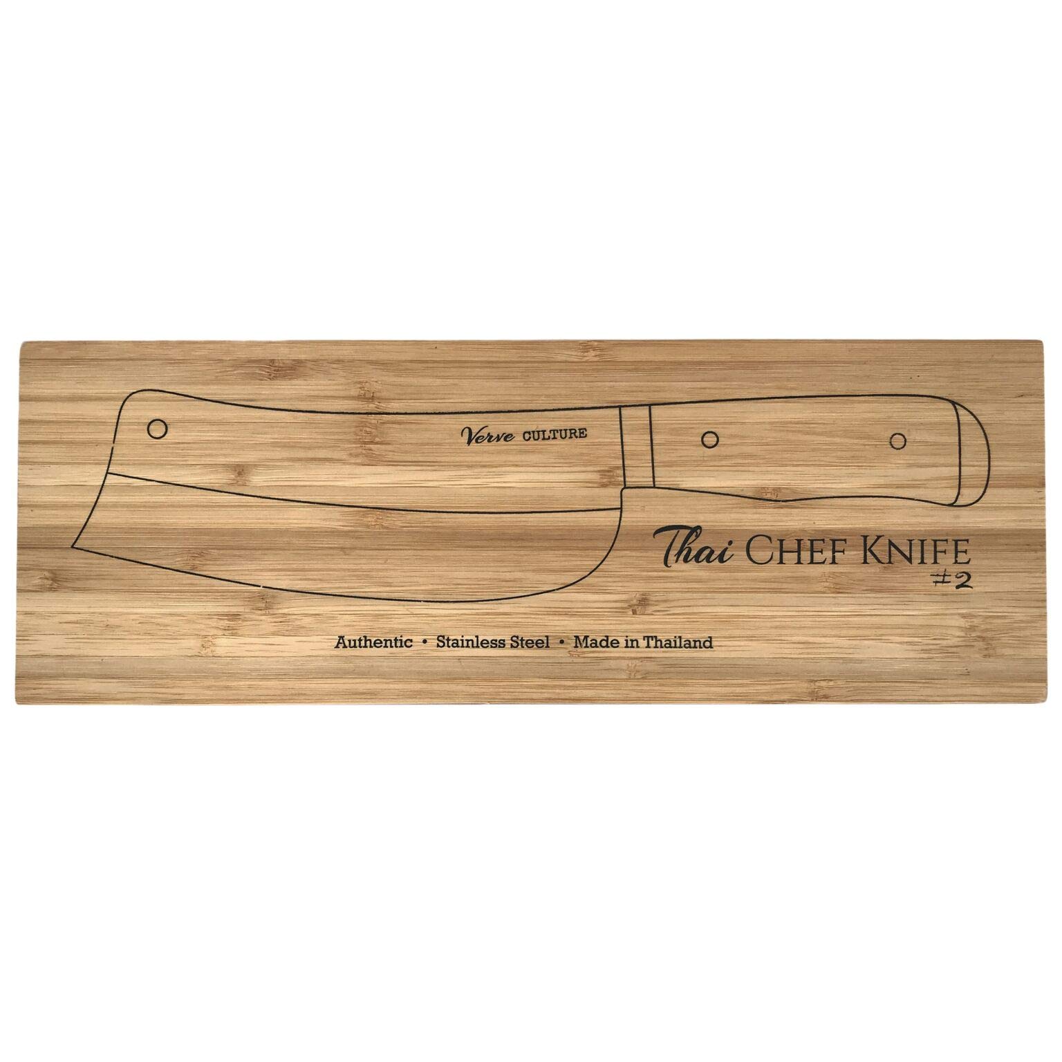 Verve Culture Artisan Stainless Steel Thai Chef's Knife #2 - Authentic Hand Crafted in Thailand