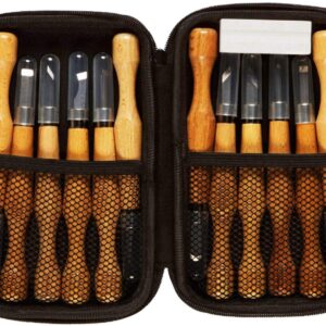 Wood Carving Tools,12 Set Professional Carving Kit Wood Carving Tools Set-Carving Hook Knife,Whittling Knife,Chip Carving Knife, Carving Knife Sharpener for Spoon Bowl Cup Woodworking
