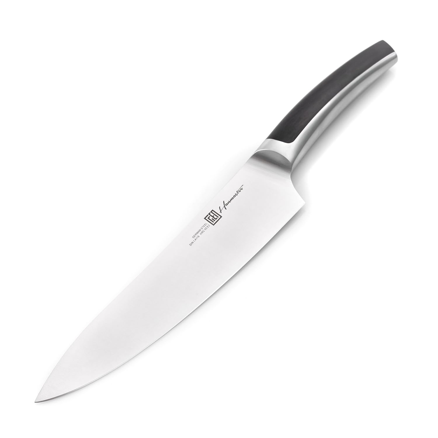 Hanmaster Chef Knife, 8-inch German Steel Sharp Chefs Knife with Non-slip Handle, Ideal Comfortable Grip Kitchen Knife for Home and Restaurants.