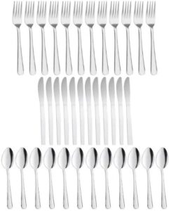 36-piece stainless steel silverware set, dishwasher safe, food grade flatware cutlery set for home, kitchen and restaurant