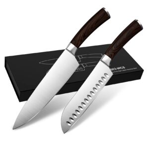 molartoo chef knife set 2,8 inch professional kitchen knife, 1.4116 stainless steel,ergonomic wood handleoku cutter