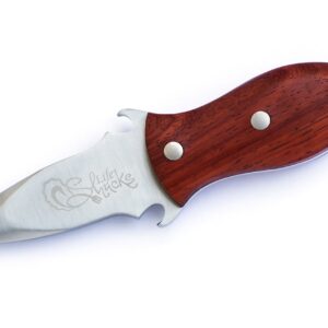 Oyster Knife with Rosewood Handle - Built-In Bottle Openers - GiftBox Included