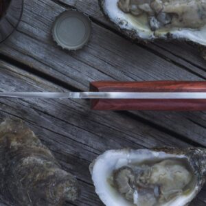 Oyster Knife with Rosewood Handle - Built-In Bottle Openers - GiftBox Included