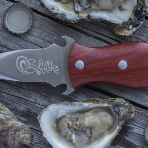 Oyster Knife with Rosewood Handle - Built-In Bottle Openers - GiftBox Included