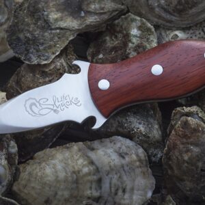 Oyster Knife with Rosewood Handle - Built-In Bottle Openers - GiftBox Included