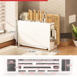 Kitchen Knife Drying Holder, Cutting Board Rack Knife Holder Storage Organizer Kitchen Tools Drying Holder Utensils Rack