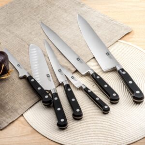 Richardson Sheffield FN194 Origin Professional Chef Knife 6", Stainless Steel, NSF Approved, Silver, Black