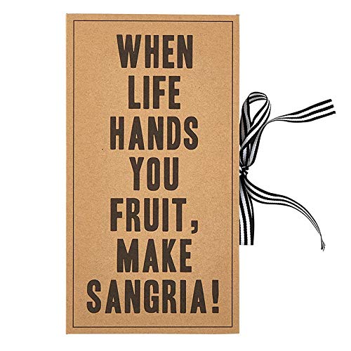 Santa Barbara Design Studio Gift Set Drinking Essentials TableSugar Kraft Cardboard Book Gift Box, 2-Pieces, Sangria