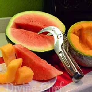 As Seen On TV Watermelon Slicer & Corer by Divine Chef | Satisfaction Gaurantee! | Cut Watermelons quickly, and easily without the mess