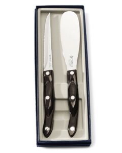cutco club mates #1822 in gift box/includes cutco spatula spreader #1768 and cutco trimmer #1721 dark handles