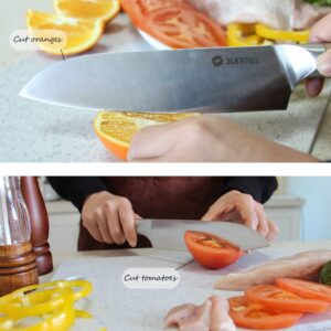 Sunmei 8 Inch Chef's Knife, High Carbon 5Cr15MoV Stainless Steel Kitchen Knives with Wooden Handle, Ultra Sharp, Best Choice for Home Kitchen and Restaurant