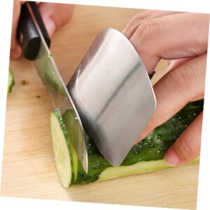 Housoutil 6pcs Stainless Steel Hand-guard Tools Finger Covers Safety Protector Kitchen Hand Protectors Stainless Finger Protector Kitchen Supply Finger Cutting Guard Multifunction Finger Cot