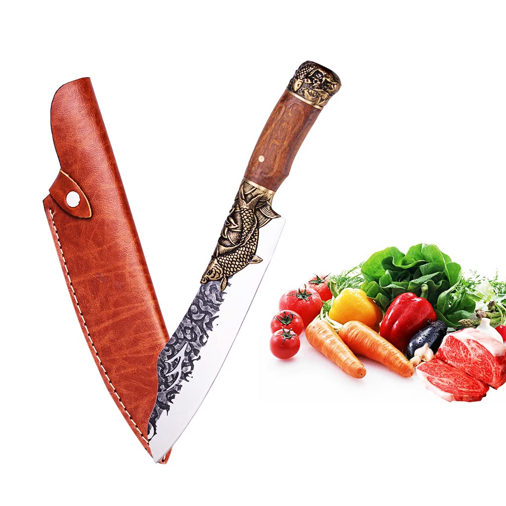 ZONGHAI Chef Knife 8.47 inch Kitchen Knife - Professional Meat Knife with Ergonomic Handle and Gift Box for Family & Restaurant