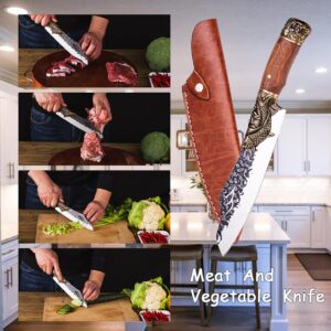 ZONGHAI Chef Knife 8.47 inch Kitchen Knife - Professional Meat Knife with Ergonomic Handle and Gift Box for Family & Restaurant