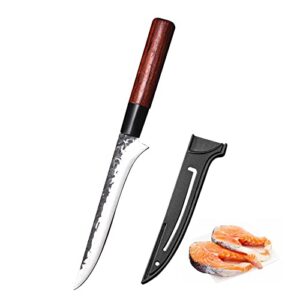 henwafx sashimi knife meat filleting sashimi japanese sushi salmon sliced kitchen chefs yanagiba knife