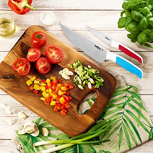 Zyliss E920242 Comfort 6 Piece Knife Set, Multiple Sizes, Japanese Stainless Steel, Multicolour, 6 x Kitchen Knives with Protection Covers, Dishwasher Safe