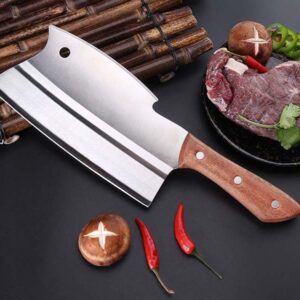 Meat Cleaves-Butcher Knife-Bone Cutter Multi-Purpose Dual Edges-Vegetable Meat Cleaver Knife,Chinese Cleaver Kitchen Knife Superior Class with box