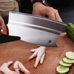 Meat Cleaves-Butcher Knife-Bone Cutter Multi-Purpose Dual Edges-Vegetable Meat Cleaver Knife,Chinese Cleaver Kitchen Knife Superior Class with box