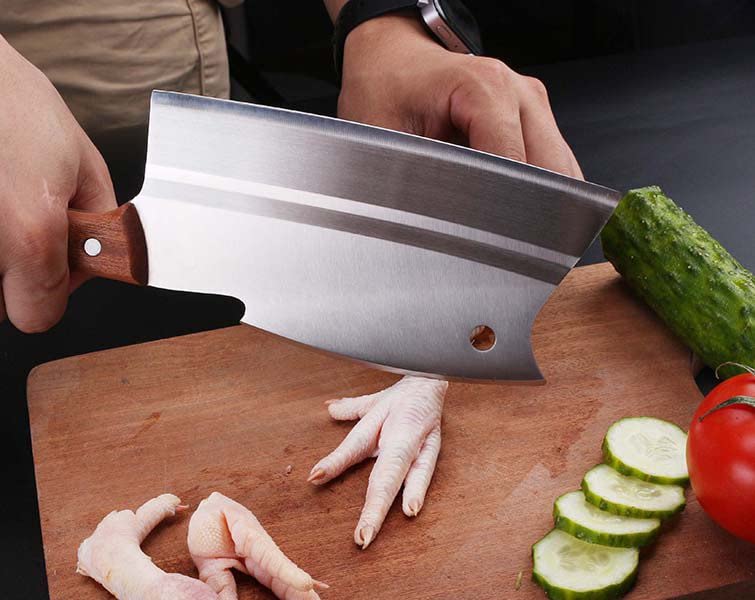 Meat Cleaves-Butcher Knife-Bone Cutter Multi-Purpose Dual Edges-Vegetable Meat Cleaver Knife,Chinese Cleaver Kitchen Knife Superior Class with box