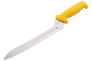mundial y5620-9e 9-inch offset serrated edge sandwich knife, yellow