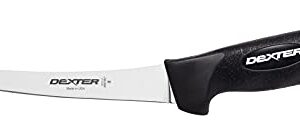 Dexter Russell SG131-6B-PCP SofGrip (24003B) Boning Knife, 6", Narrow, Curved, DEXSTEEL Stain-Free, high-Carbon Steel, Non-Slip, Black, Soft Rubber Grip Handle, Perfect Cutlery Packaging