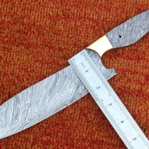 Forged Damascus Steel Chef Knife Blank Blade for Knife Making Diy Professional Kitchen Knives Blanks 12.50" vk5053